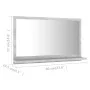 Espejo de baño madera contrachapada gris hormigón 60x10,5x37 cm de vidaXL, Tocadores de baño - Ref: Foro24-804566, Precio: 32...