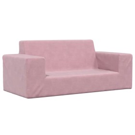 Sofá para niños de 2 plazas de felpa suave rosa by , Baby and Toddler Furniture - Ref: Foro24-4104783, Price: 48,71 €, Discou...