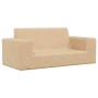 Sofá para niños de 2 plazas de felpa suave color crema de , Mobiliario para bebés y niños pequeños - Ref: Foro24-4104781, Pre...