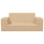 Sofá para niños de 2 plazas de felpa suave color crema de , Mobiliario para bebés y niños pequeños - Ref: Foro24-4104781, Pre...