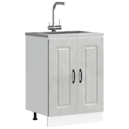 Mueble bajo para fregadero Kalmar gris hormigón 60x46x81,5 cm von , Küchenschränke - Ref: Foro24-853441, Preis: 72,71 €, Raba...