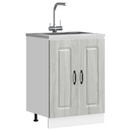 Mueble bajo para fregadero Kalmar gris sonoma 60x46x81,5 cm von , Küchenschränke - Ref: Foro24-853443, Preis: 80,34 €, Rabatt: %