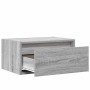 Mesitas de noche de pared con luces LED 2 unidades gris Sonoma von , TV-Möbel - Ref: Foro24-860222, Preis: 94,57 €, Rabatt: %