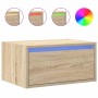 Mesita de noche de pared con luces LED roble Sonoma von , TV-Möbel - Ref: Foro24-860215, Preis: 55,38 €, Rabatt: %
