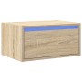 Mesita de noche de pared con luces LED roble Sonoma von , TV-Möbel - Ref: Foro24-860215, Preis: 55,38 €, Rabatt: %