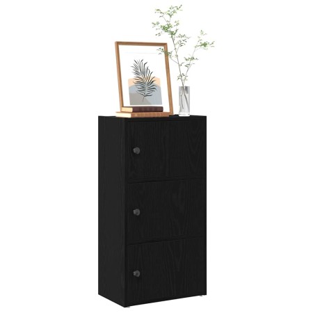 Librería de madera contrachapada roble negro 40x24x77 cm von , Bücherregale und Regale - Ref: Foro24-860365, Preis: 54,52 €, ...
