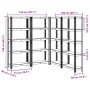Estantes de almacenamiento de 5 capas 4 uds von , Industrieregale - Ref: Foro24-3307585, Preis: 114,62 €, Rabatt: %