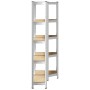 Juego de 2estantes 5niveles acero plateado y madera industrial von , Industrieregale - Ref: Foro24-3307617, Preis: 81,93 €, R...
