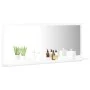 Espejo de baño madera contrachapada blanco brillo 90x10,5x37 cm de vidaXL, Tocadores de baño - Ref: Foro24-804586, Precio: 33...