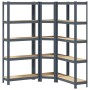 Juego 3 estantes 5 niveles acero antracita y madera industrial von , Industrieregale - Ref: Foro24-3307622, Preis: 124,94 €, ...