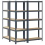 Juego 3 estantes 5 niveles acero antracita y madera industrial von , Industrieregale - Ref: Foro24-3307622, Preis: 124,94 €, ...