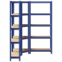 Juego de 3 estantes de 5 niveles acero azul y madera industrial von , Industrieregale - Ref: Foro24-3307620, Preis: 118,60 €,...