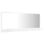 Espejo de baño madera contrachapada blanco brillo 90x10,5x37 cm de vidaXL, Tocadores de baño - Ref: Foro24-804586, Precio: 33...
