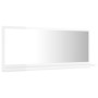 Espejo de baño madera contrachapada blanco brillo 90x10,5x37 cm de vidaXL, Tocadores de baño - Ref: Foro24-804586, Precio: 38...