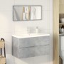 Set muebles de baño 2 piezas madera contrachapada gris hormigón von , Badezimmermöbel - Ref: Foro24-3324912, Preis: 216,17 €,...