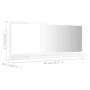 Glossy white plywood bathroom mirror 90x10.5x37 cm by vidaXL, bathroom vanities - Ref: Foro24-804586, Price: 38,21 €, Discoun...