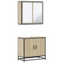 Set de muebles de baño 2 pzas madera contrachapada roble Sonoma von , Badezimmermöbel - Ref: Foro24-3300886, Preis: 144,93 €,...