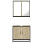 Set de muebles de baño 2 pzas madera contrachapada roble Sonoma de , Muebles de baño - Ref: Foro24-3300886, Precio: 145,14 €