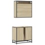 Set de muebles de baño 2 pzas madera contrachapada roble Sonoma von , Badezimmermöbel - Ref: Foro24-3300886, Preis: 144,93 €,...