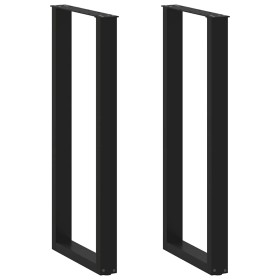 Patas de mesa de centro forma U 2uds acero negro 50x(110-111)cm de , Patas para mesas - Ref: Foro24-4013244, Precio: 138,75 €...