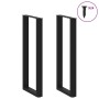 Patas de mesa de centro forma U 2uds acero negro 50x(110-111)cm de , Patas para mesas - Ref: Foro24-4013244, Precio: 138,62 €...