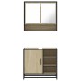 Set de muebles de baño 2 pzas madera contrachapada roble Sonoma von , Badezimmermöbel - Ref: Foro24-3300936, Preis: 151,56 €,...