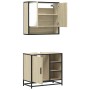 Set de muebles de baño 2 pzas madera contrachapada roble Sonoma von , Badezimmermöbel - Ref: Foro24-3300936, Preis: 151,56 €,...