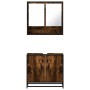 Set de muebles baño 2 pzas madera contrachapada roble ahumado by , Bathroom furniture - Ref: Foro24-3300917, Price: 129,83 €,...