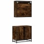Set de muebles baño 2 pzas madera contrachapada roble ahumado by , Bathroom furniture - Ref: Foro24-3300917, Price: 129,83 €,...