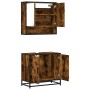 Set de muebles baño 2 pzas madera contrachapada roble ahumado by , Bathroom furniture - Ref: Foro24-3300917, Price: 129,83 €,...