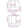 Set de muebles baño 2 pzas madera contrachapada roble ahumado de , Muebles de baño - Ref: Foro24-3300917, Precio: 129,70 €