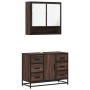 Set de muebles baño 2 pzas madera contrachapada marrón roble by , Bathroom furniture - Ref: Foro24-3300934, Price: 194,93 €, ...