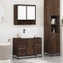 Set de muebles baño 2 pzas madera contrachapada marrón roble by , Bathroom furniture - Ref: Foro24-3300934, Price: 194,93 €, ...