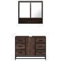 Set de muebles baño 2 pzas madera contrachapada marrón roble by , Bathroom furniture - Ref: Foro24-3300934, Price: 194,93 €, ...