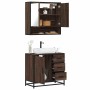 Set de muebles baño 2 pzas madera contrachapada marrón roble by , Bathroom furniture - Ref: Foro24-3300929, Price: 166,24 €, ...