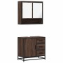 Set de muebles baño 2 pzas madera contrachapada marrón roble by , Bathroom furniture - Ref: Foro24-3300929, Price: 166,24 €, ...