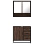 Set de muebles baño 2 pzas madera contrachapada marrón roble by , Bathroom furniture - Ref: Foro24-3300929, Price: 166,24 €, ...
