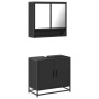 Juego de muebles de baño 2 pzas madera contrachapada negro von , Badezimmermöbel - Ref: Foro24-3300915, Preis: 145,32 €, Raba...