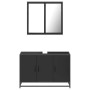 Juego de muebles de baño 2 pzas madera contrachapada negro de , Muebles de baño - Ref: Foro24-3300890, Precio: 167,21 €, Desc...