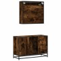 Set de muebles baño 2 pzas madera contrachapada roble ahumado by , Bathroom furniture - Ref: Foro24-3300922, Price: 160,88 €,...