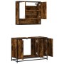 Set de muebles baño 2 pzas madera contrachapada roble ahumado by , Bathroom furniture - Ref: Foro24-3300922, Price: 160,88 €,...