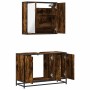 Set de muebles baño 2 pzas madera contrachapada roble ahumado von , Badezimmermöbel - Ref: Foro24-3300892, Preis: 159,44 €, R...