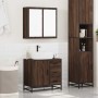Set de muebles baño 2 pzas madera contrachapada marrón roble von , Badezimmermöbel - Ref: Foro24-3300899, Preis: 156,49 €, Ra...
