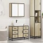 Set de muebles de baño 2 pzas madera contrachapada roble Sonoma de , Muebles de baño - Ref: Foro24-3300901, Precio: 196,02 €,...