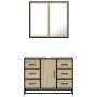 Set de muebles de baño 2 pzas madera contrachapada roble Sonoma de , Muebles de baño - Ref: Foro24-3300901, Precio: 196,02 €,...