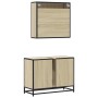 Set de muebles de baño 2 pzas madera contrachapada roble Sonoma de , Muebles de baño - Ref: Foro24-3300901, Precio: 205,23 €