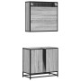 Set de muebles de baño 2 pzas madera contrachapada gris sonoma von , Badezimmermöbel - Ref: Foro24-3300908, Preis: 158,00 €, ...