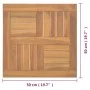 Square solid teak wood table top 50x50x2.5 cm by vidaXL, Table tops - Ref: Foro24-316156, Price: 57,96 €, Discount: %
