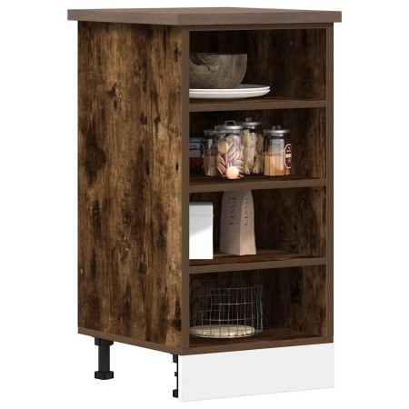 Armario de horno madera ingeniería roble ahumado 40x44,5x81,5cm by , Kitchen cabinets - Ref: Foro24-854206, Price: 63,31 €, D...