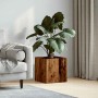 Jardinera de madera contrachapada madera vieja 40x40x40 cm von , Töpfe und Pflanzgefäße - Ref: Foro24-857027, Preis: 48,55 €,...